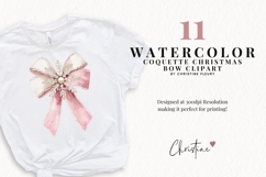 Coquette Christmas Bow Clipart Bundle Product Image 2