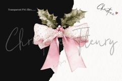 Coquette Christmas Bow Clipart Bundle Product Image 3