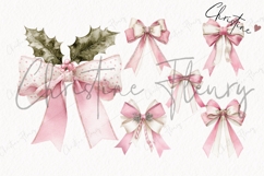 Coquette Christmas Bow Clipart Bundle Product Image 5