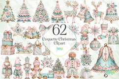 Coquette Christmas Clipart Sublimation Product Image 1