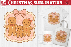 Coquette Christmas Clipart | Retro Gingerbread man PNG Product Image 1
