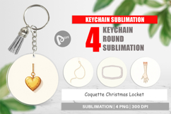 Christmas Coquette Locket Keychain Product Image 1