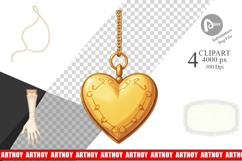 Christmas Coquette Locket Clipart Product Image 1