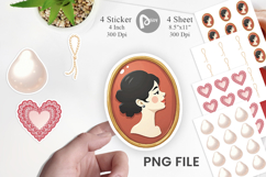 Christmas Coquette Locket Sticker Product Image 1