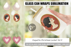 Christmas Coquette Locket Glass Can Product Image 1