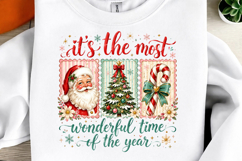 Coquette Christmas Png, Merry and Bright Png Product Image 1