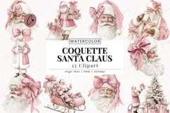 Coquette Santa Claus Clipart Bundle Product Image 1