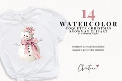 Coquette Christmas Snowman Clipart Bundle Product Image 2