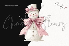 Coquette Christmas Snowman Clipart Bundle Product Image 3