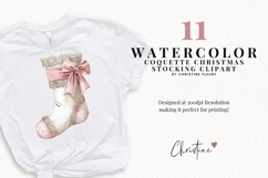Coquette Christmas Stocking Clipart Bundle Product Image 2