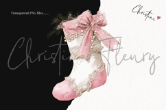 Coquette Christmas Stocking Clipart Bundle Product Image 3