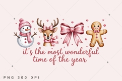 Coquette Christmas PNG, It's the most wonderful time of the Product Image 1