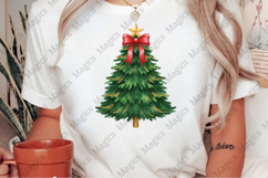 Coquette Christmas Tree Faux Glitter Png Product Image 2