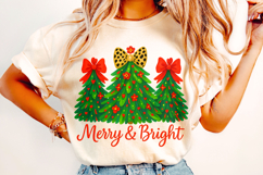 Merry And Bright PNG, Holiday PNG, Christmas Tree PNG, Santa Product Image 2
