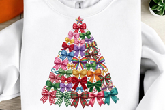 Coquette Christmas Tree PNG Bows collage Tree PNG Product Image 3