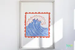 Coquette Coastal Fisherman Frame SVG PNG Clipart Product Image 5
