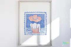 Coquette Coastal Fisherman Frame SVG PNG Clipart Product Image 2