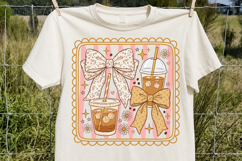 Coquette Coffee PNG, Cute Iced Coffee Sublimation Product Image 2