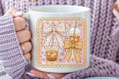 Coquette Coffee PNG, Cute Iced Coffee Sublimation Product Image 6