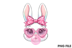 Coquette Easter Bunny Bubblegum PNG Product Image 1