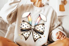 Easter Coquette Bow PNG, Easter Bunny PNG, Happy Easter PNG Product Image 2