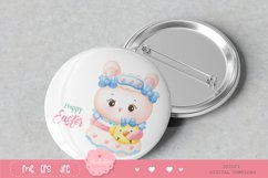 Easter bunny watercolor clipart kawaii animal rabbit Product Image 4