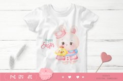 Easter bunny watercolor clipart kawaii animal rabbit Product Image 6