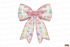 Coquette Easter Faux Yarn PNG, Sublimation Designs Easter Product Image 1