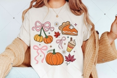 Coquette Fall PNG, Doodle Collage Whimsical PNG, Hand Drawn Product Image 10