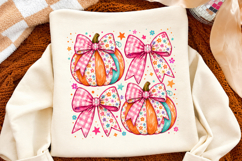 Coquette Fall Pumpkin PNG,Floral Pumpkin Png Product Image 2