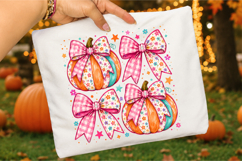Coquette Fall Pumpkin PNG,Floral Pumpkin Png Product Image 3
