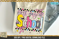 Coquette First Day of School is a professional design that is available at 300dpi PNG to use for Sublimation, iron-on transfer, DTG Printing and normal printing.