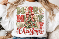 Coquette Floral Merry Christmas Png Product Image 3