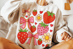 Boho Strawberry Coquette PNG, Preppy Strawberries, Summer Product Image 3