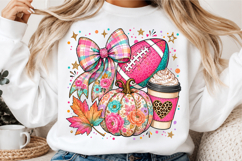 Coquette Football Pumpkin PNG Product Image 3