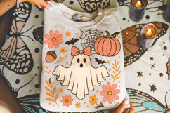 Halloween Ghost PNG, Fall PNG, Pumpkin PNG, Coquette Bow PNG Product Image 3