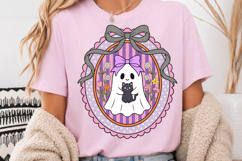 Coquette Ghost with Black Cat Sublimation PNG Product Image 4