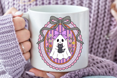 Coquette Ghost with Black Cat Sublimation PNG Product Image 5
