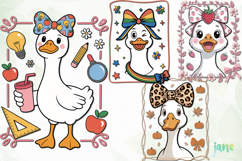 Coquette Goose Clipart Sublimation Product Image 1