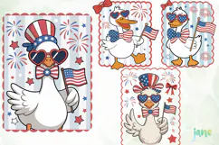 Coquette Goose 4th of July Clipart Sublimation Product Image 1