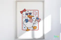 Coquette Goose 4th of July Clipart Sublimation Product Image 5