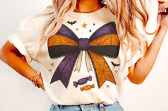 Halloween Coquette Bow PNG, Spider Web PNG, Spooky PNG, Fall Product Image 2