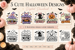 Coquette Halloween SVG Bundle, Cute Halloween Quote Designs, Product Image 4