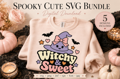 Coquette Halloween SVG Bundle, Cute Halloween Quote Designs, Product Image 5