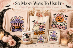 Coquette Halloween SVG Bundle, Cute Halloween Quote Designs, Product Image 2