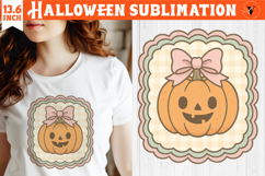 Coquette Halloween Clipart | Retro Cute pumpkin sublimation Product Image 1