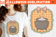 Coquette Halloween Clipart | Retro Cute cauldron sublimation Product Image 1
