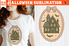 Coquette Halloween Clipart | Retro Haunted house sublimation Product Image 1