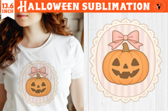 Coquette Halloween Clipart | Retro Cute pumpkin sublimation Product Image 1