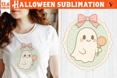Coquette Halloween Clipart | Retro Cute ghost sublimation Product Image 1
